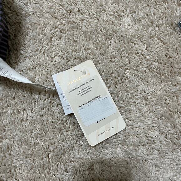 Fabletics XS Iron Hazy Iris High Waisted Versatile Seamless Rib Leggings NWT - Picture 7 of 7